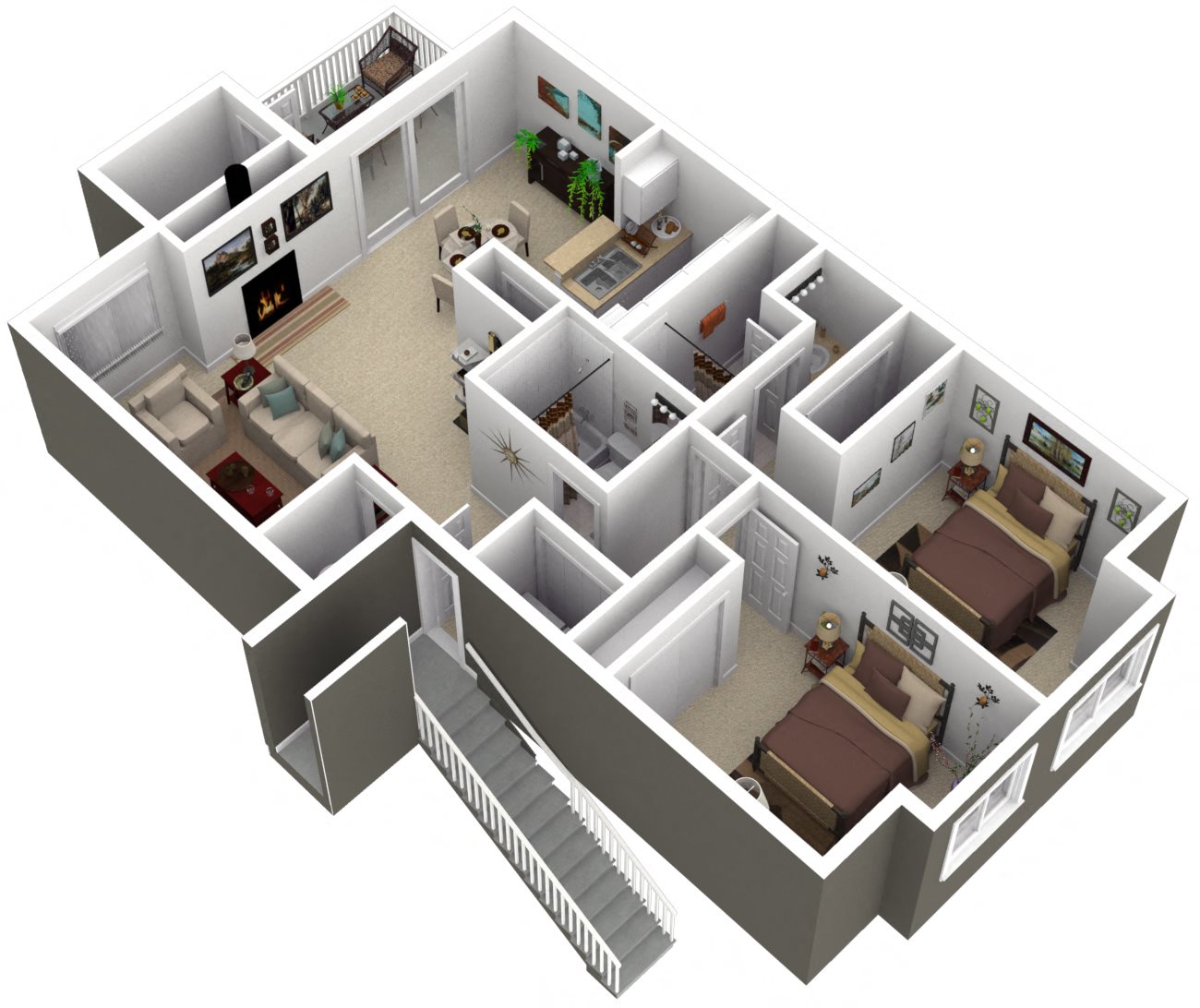 Ridgegate Apartments_Kent WA_Floor Plan_The Oak_Two Bedroom Two Bathroom Ridgegate Apartments_Kent WA_Floor Plan_The Oak_Two Bedroom Two Bathroom